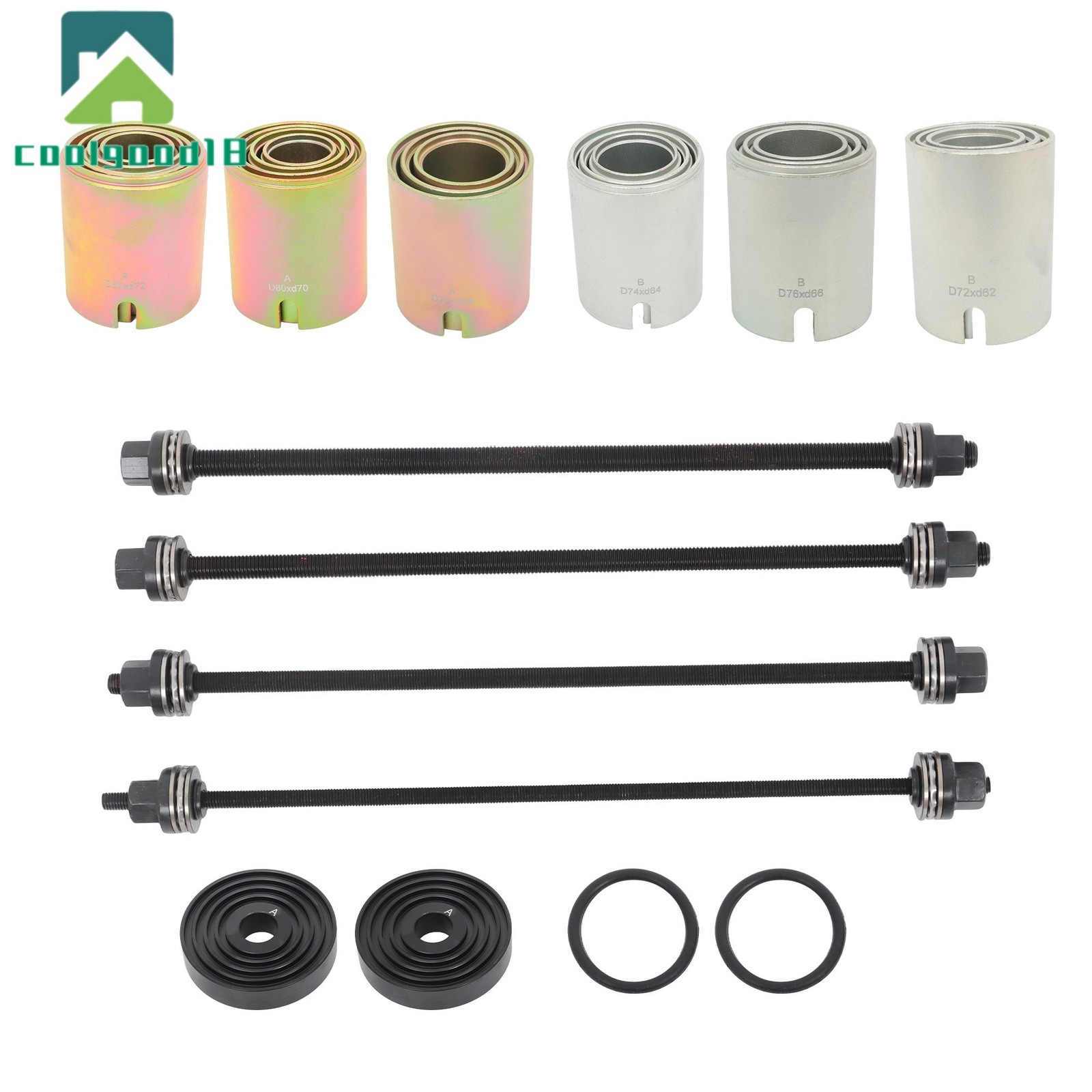 26Pcs Universal Press Pull Sleeve Kit Bush Bearing Removal Insertion Tool Kit