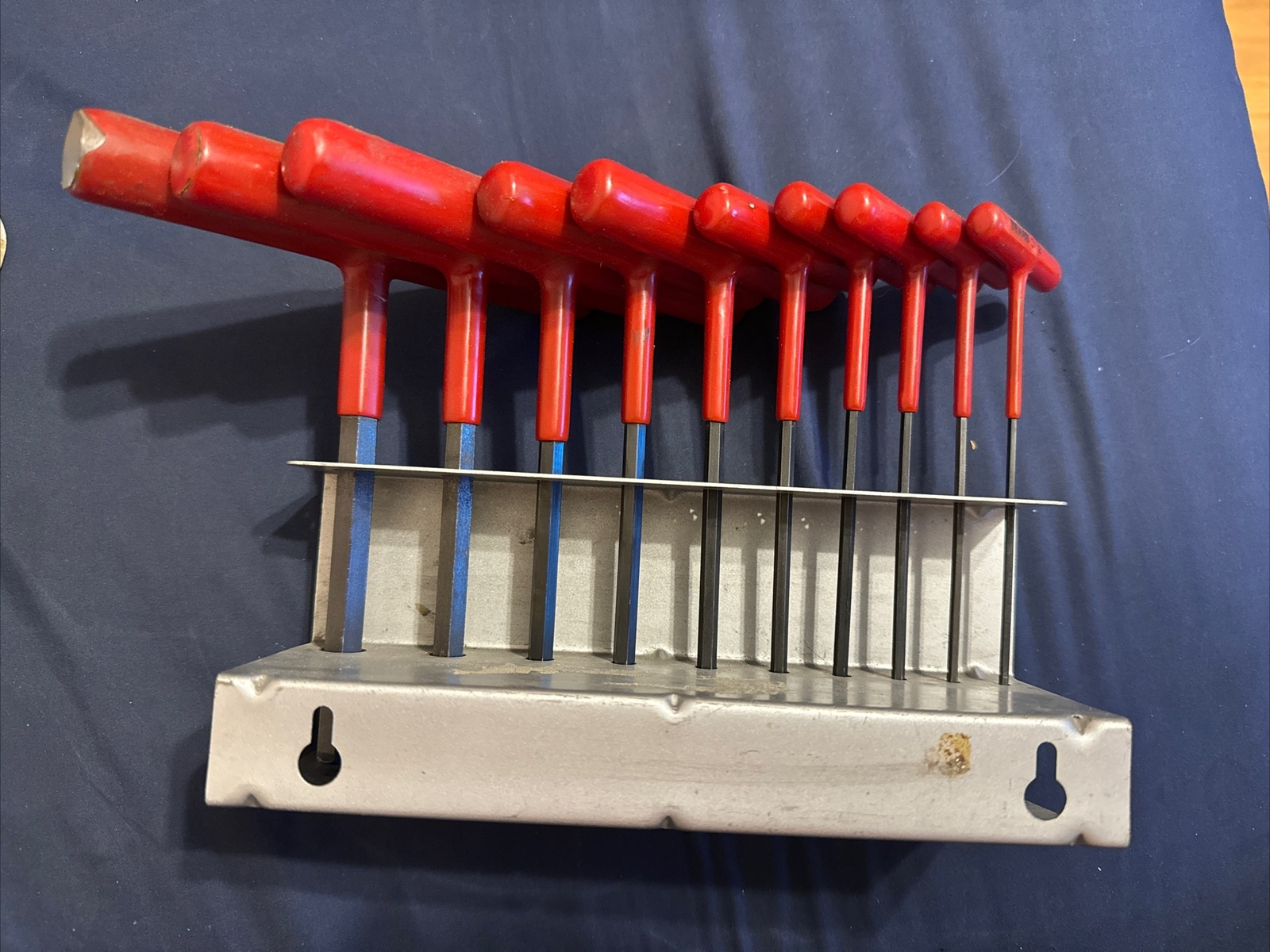 Craftsman 10 Pc, T-Handle Hex Key Set, SAE, In Metal Rack #946673, 3/32” to 3/8”