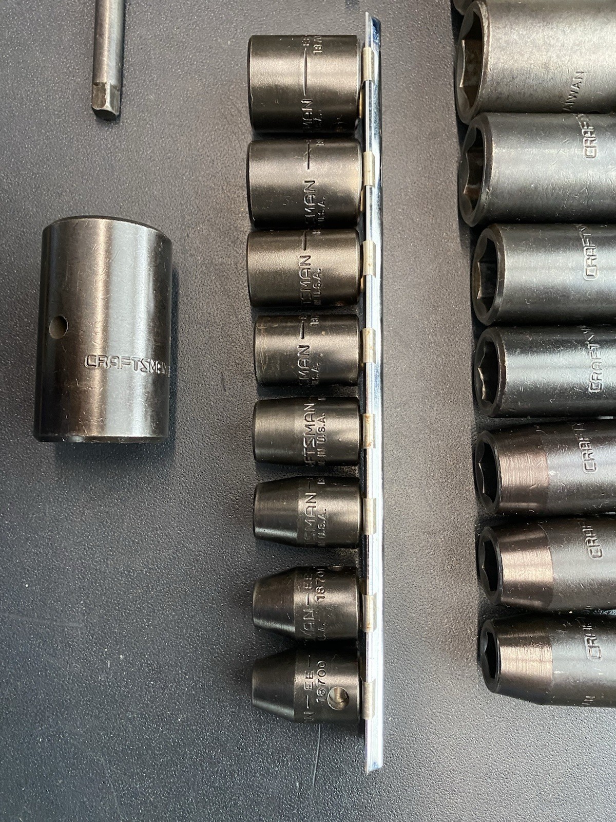 Craftsman Impact Socket Set Standard 1/4” Taiwan, 3/8” USA, 1/2 Taiwan 30 Pc