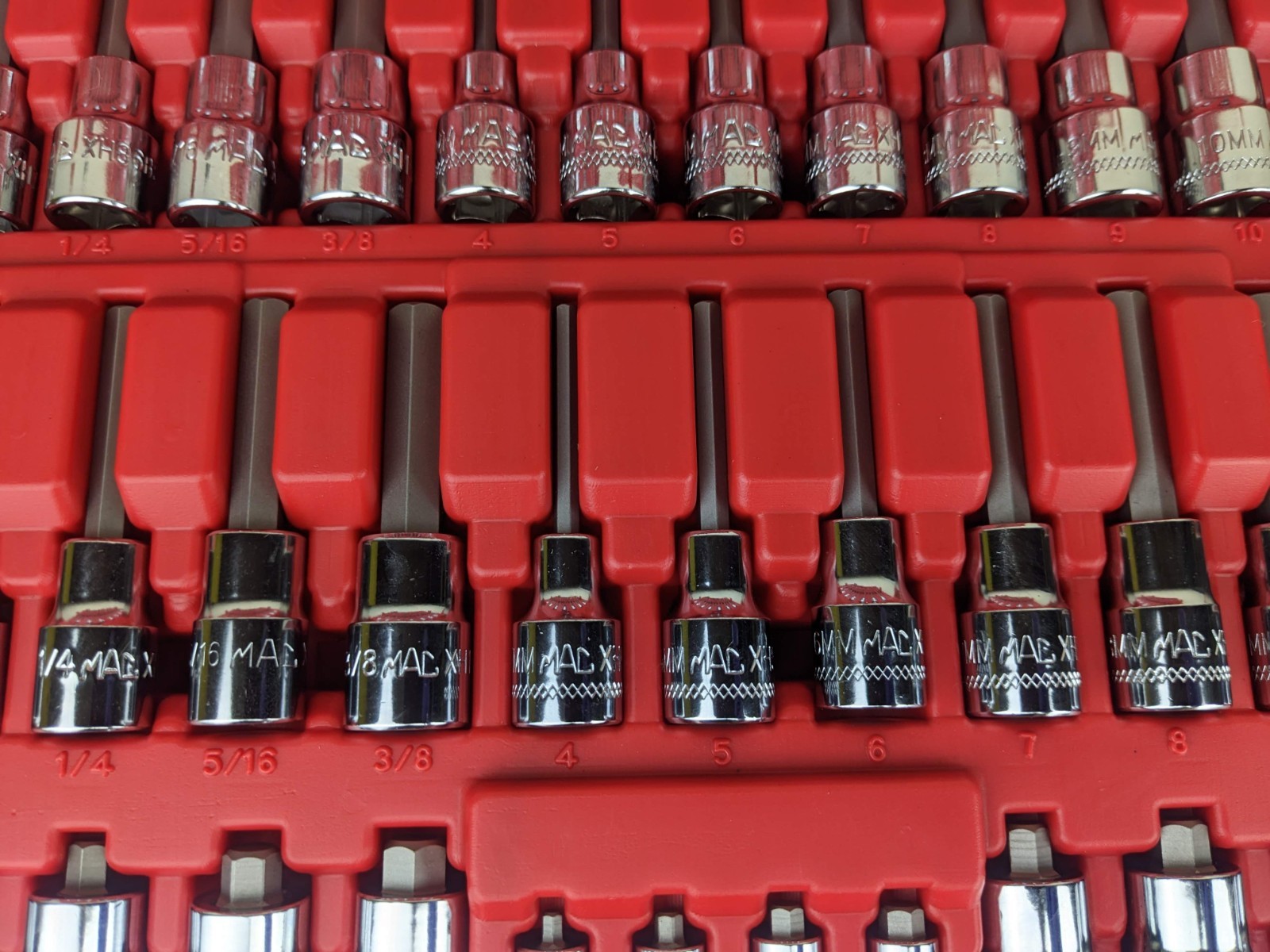 #bo766 Mac Tools SXH60B 60 PC. 3/8″ Master Hex Driver Socket Set EXCELLENT