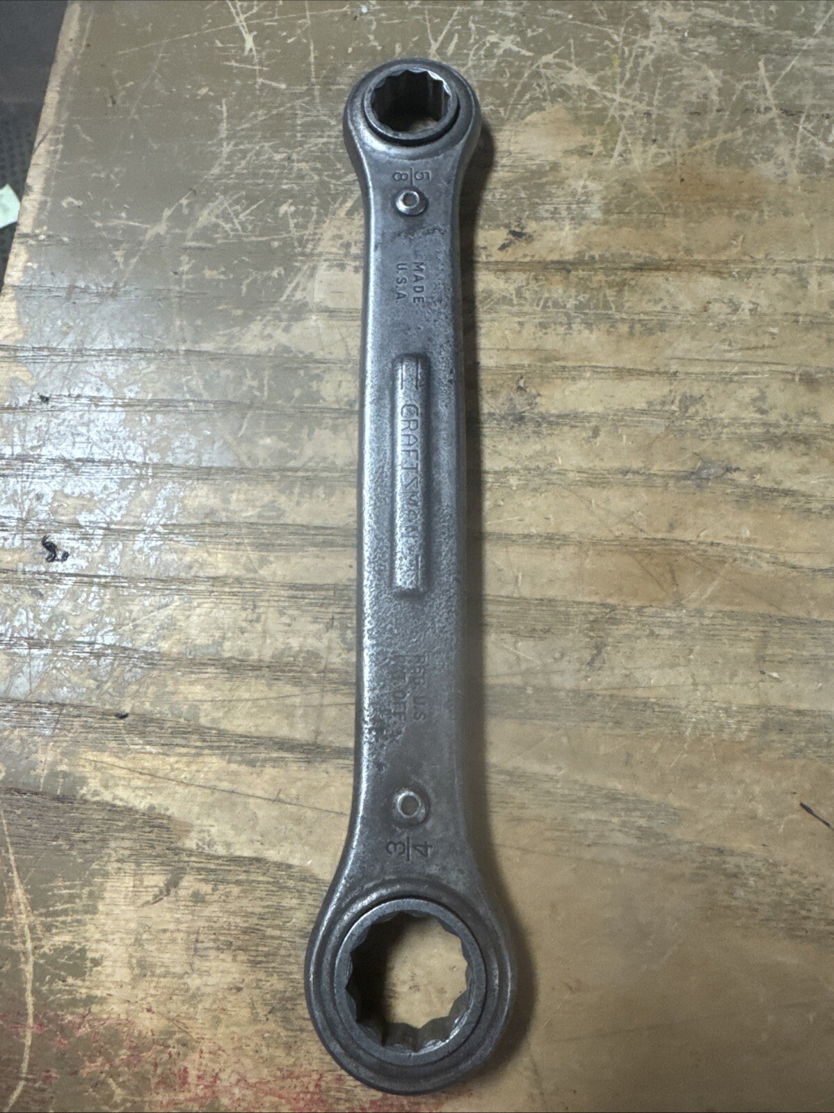 Vintage USA Craftsman 5/8″ x 3/4″ Stubby Double End Box Wrench 12 Point 22JS2414