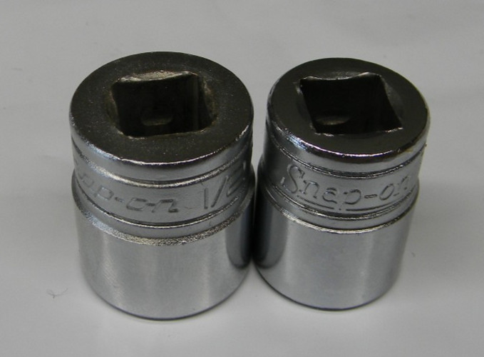 SNAP-ON 3/8″ DRIVE 2PC SAE 8PT DOUBLE SQUARE SOCKETS 7/16″ #F314 AND 1/2″ #F316