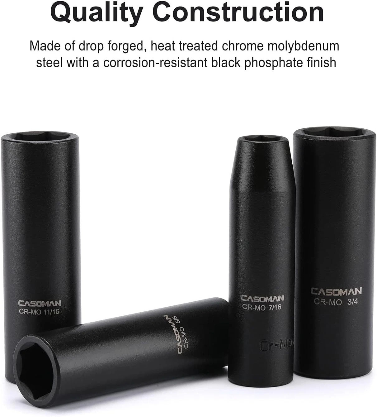 High-Visibility 13-Piece Impact Socket Set with Chrome Moly Steel Construction