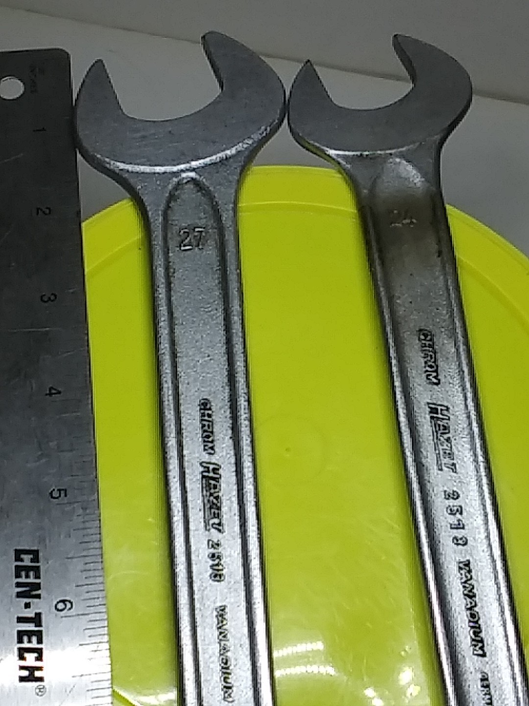 Hazet German slim open End wrench Heated&Slite bent Pr For fitment 24&27mm Used