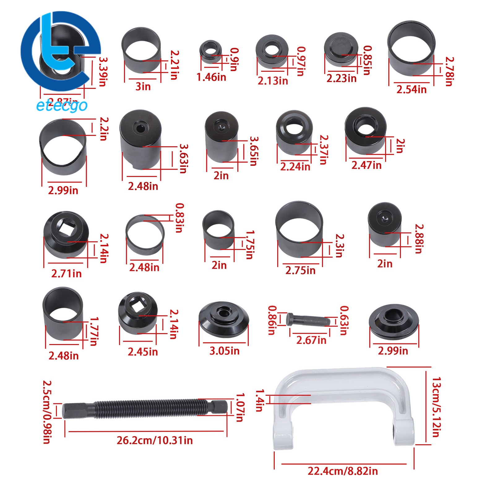 New 23pc Master Ball Joint Press Kit Auto Ball Joint Removal Installer Tool Kit