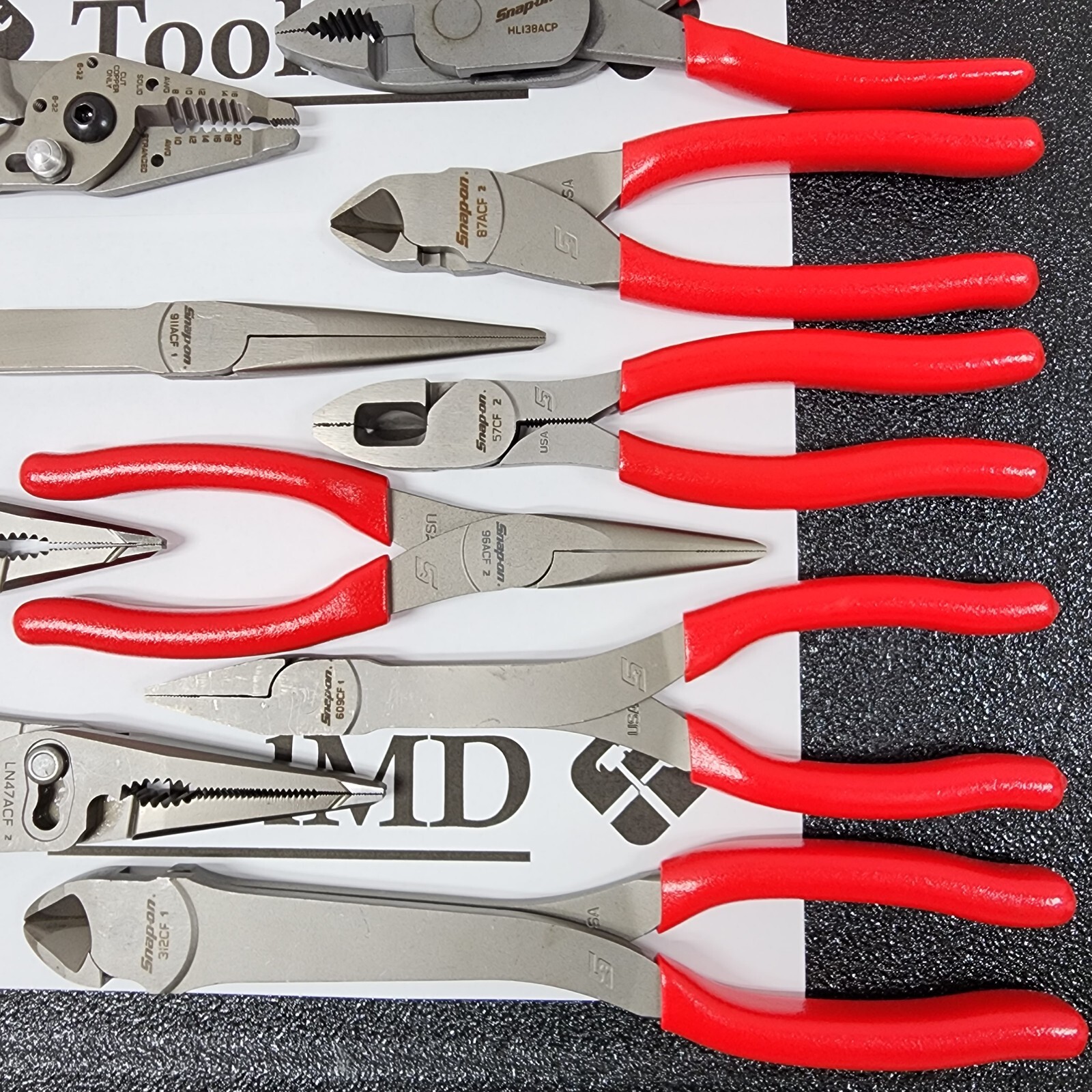 Snap-on Tools USA NEW 15pc RED Master Plier/Cutter/Stripper Set LN46ACF + MORE