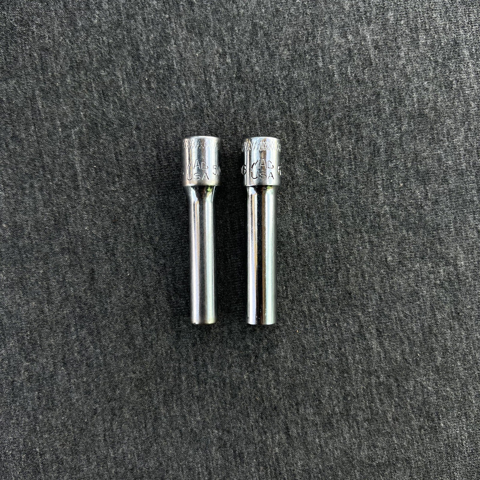 Mac Tools 5mm & 6mm Metric 6 Point 1/4″ Drive Deep Sockets MD6 USA