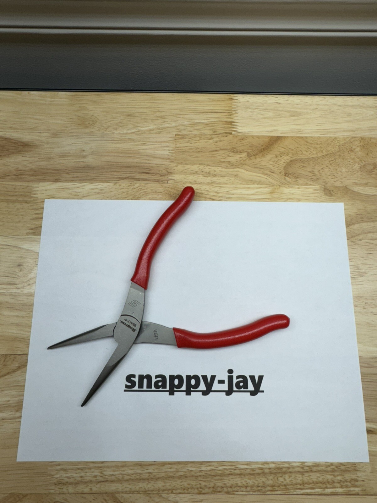 Snap-on Tools USA NEW RED 8″ Talon Soft Grip Needle Nose Pliers 96ACF