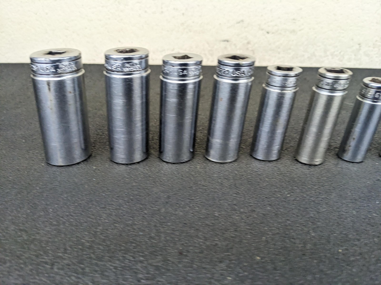 #bo384 Snap on Tools 211SFSY 3/8″ Drive Deep Chrome Socket Set Socket Set