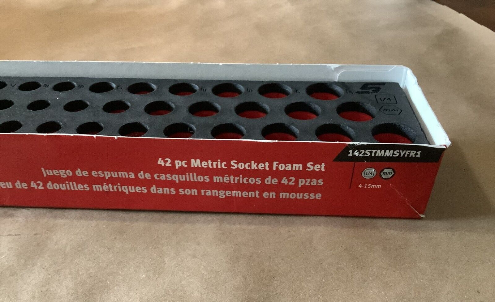 New Snap-on Foam Organizer Tray for 42pc 1/4″ Drive METRIC Socket Set FMS001BR