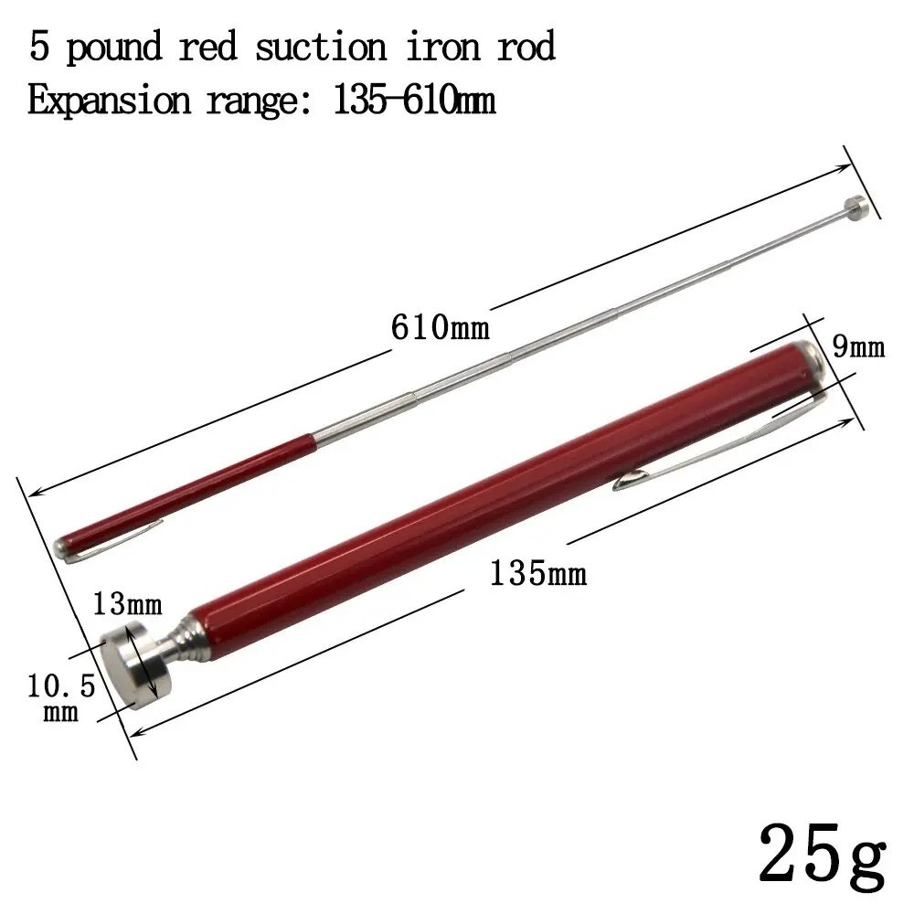 3x MAGNETIC PICK UP TOOL 5/8/10 LBS TELESCOPIC LONG REACH EXTENDING MAGNET PEN