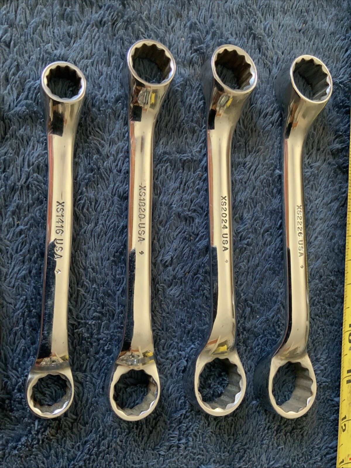 Snap On 5pc 10 Degree Offset Box End Wrench Set…Sae….pics For Sizes……aaa