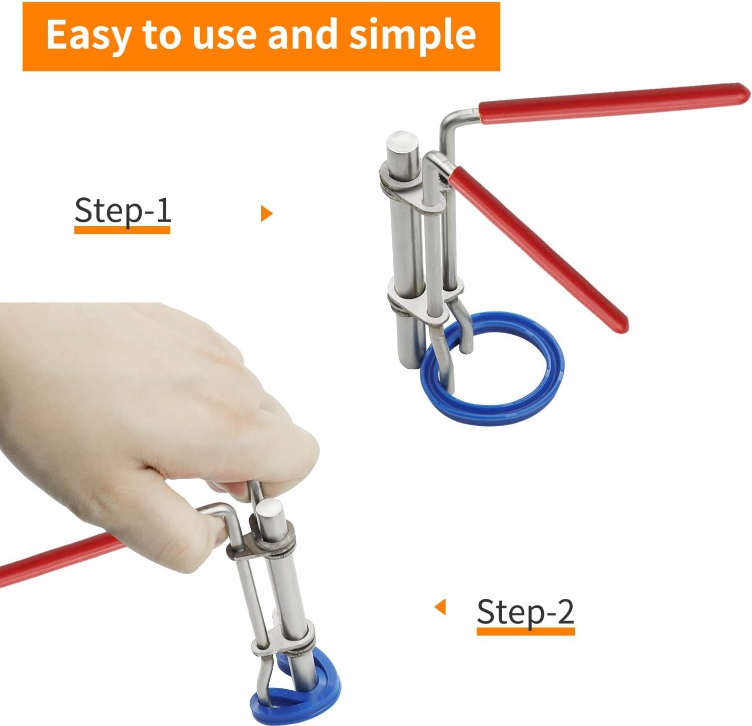 High-Quality Stainless Steel Hydraulic Seal Installation Tool – 3 Sizes Included