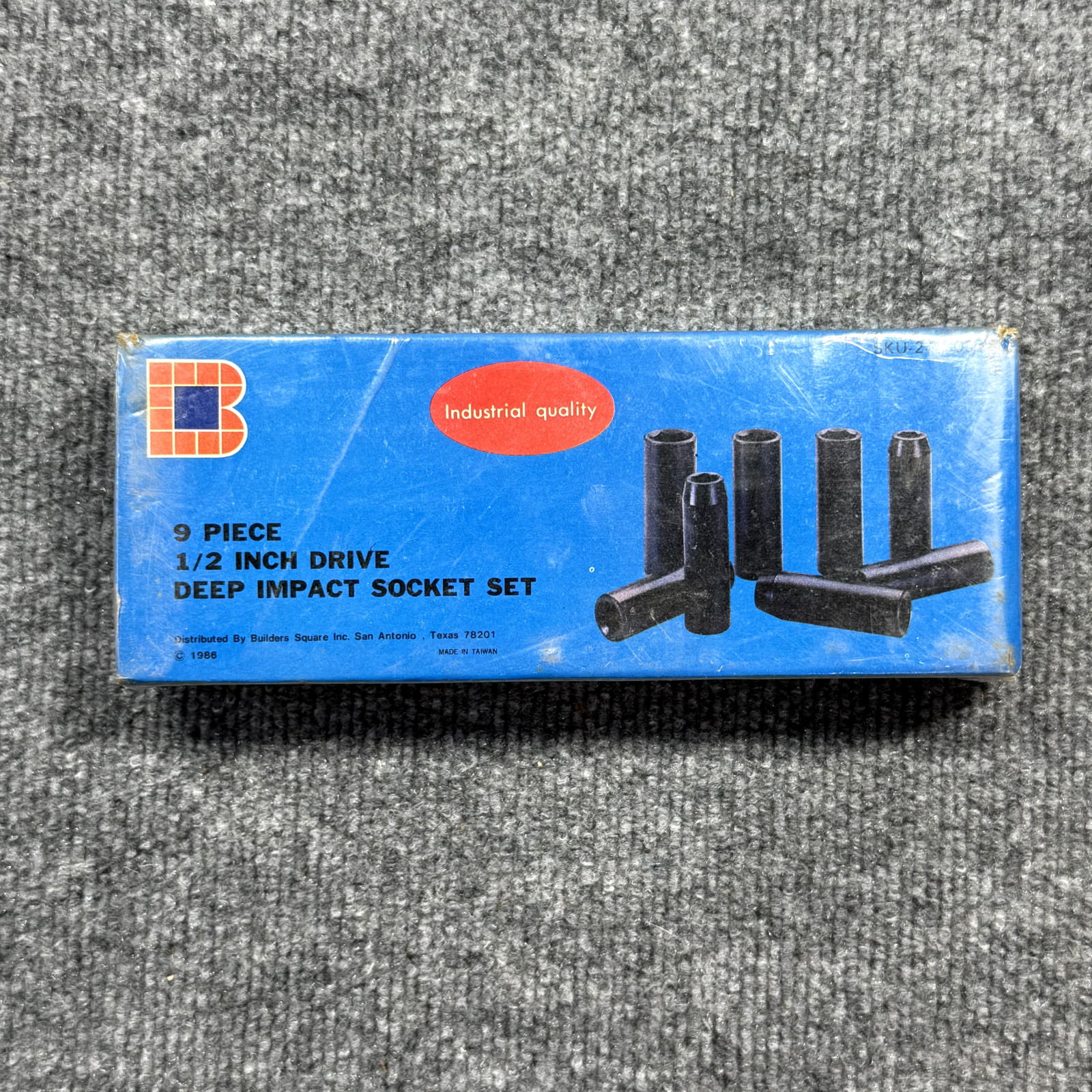 9-Piece 1/2″ Drive Deep Impact Socket Set Made In Taiwan Industrial Quality NEW
