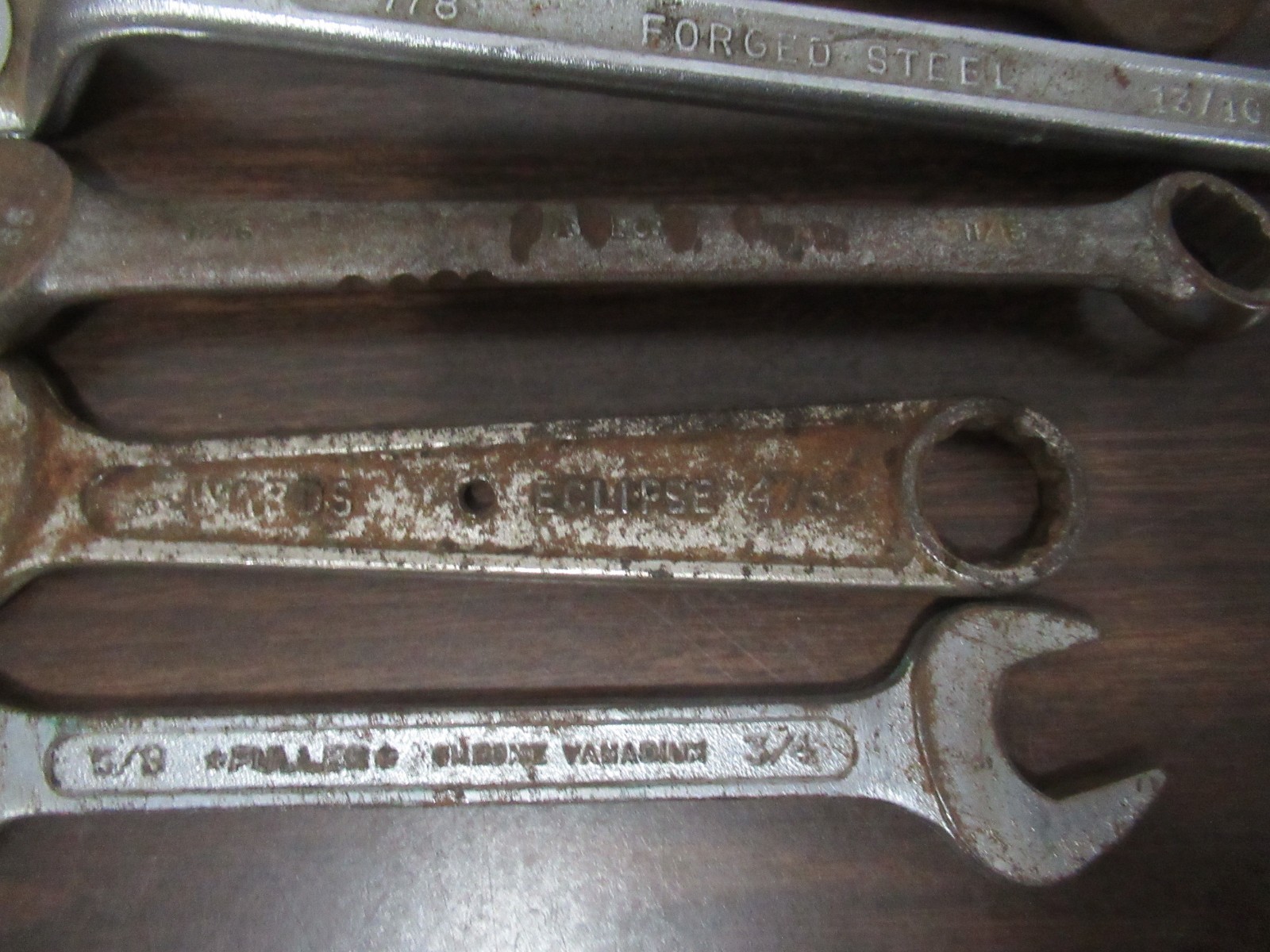 Vintage lot of 10 wrenches 1 Tap wrench Pittsburg Eclipse Thorsen more