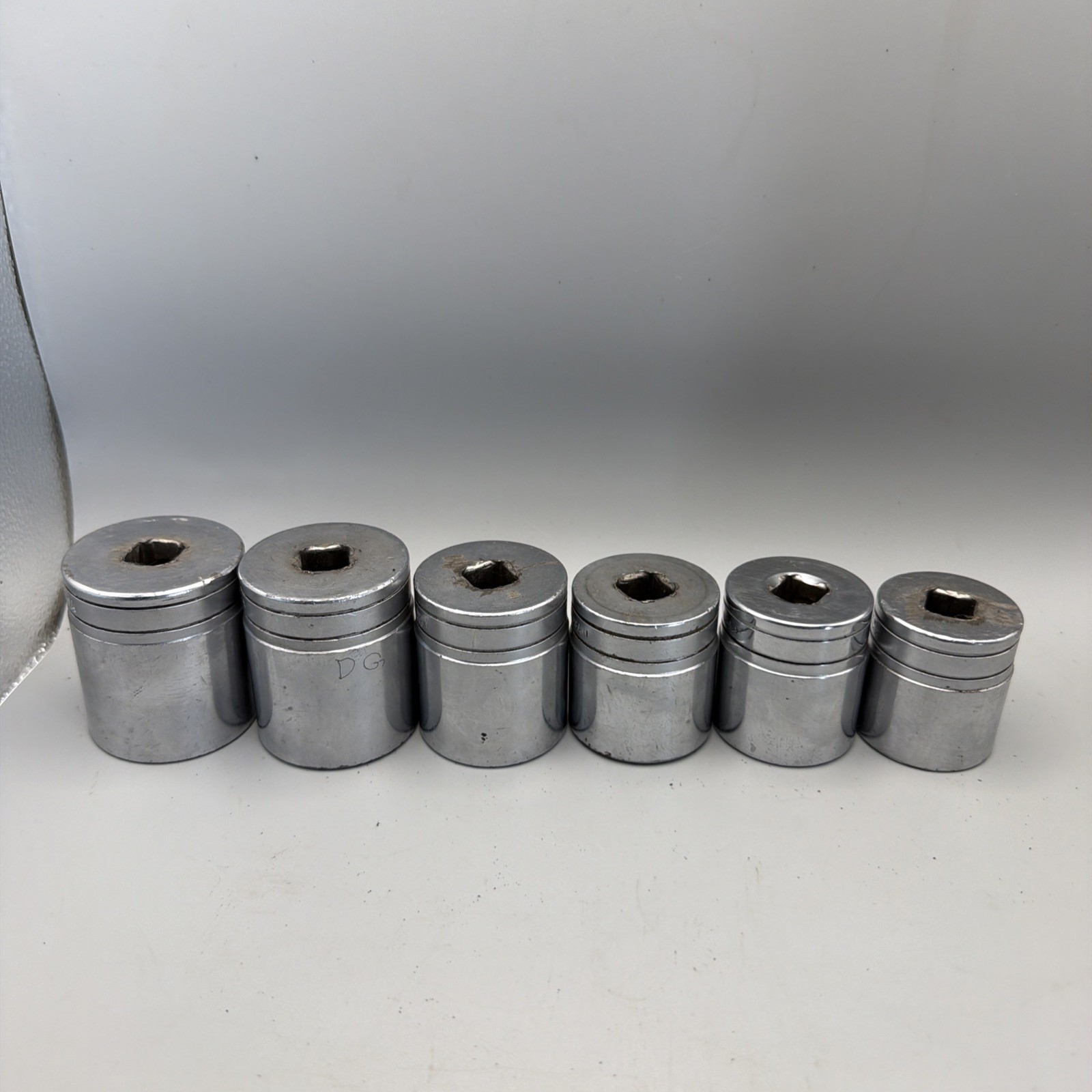 Snap-On Tools USA 6pc Large SAE 1-3/16″ to 1-1/2″ Socket Set Lot, 1/2″ Drive