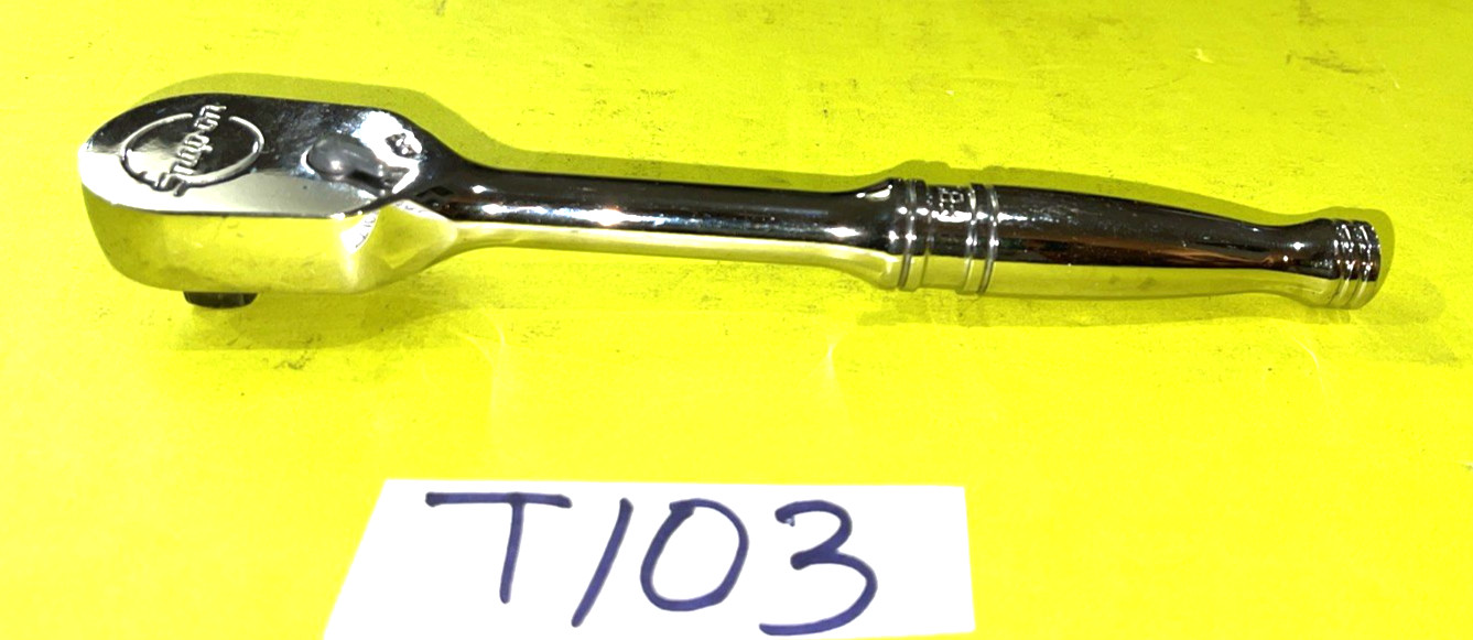 SNAP-ON TOOLS 3/8 DRIVE 7-1/2 INCH CHROME 80TOOTH RATCHET F80 SHIPPED FREE IN US