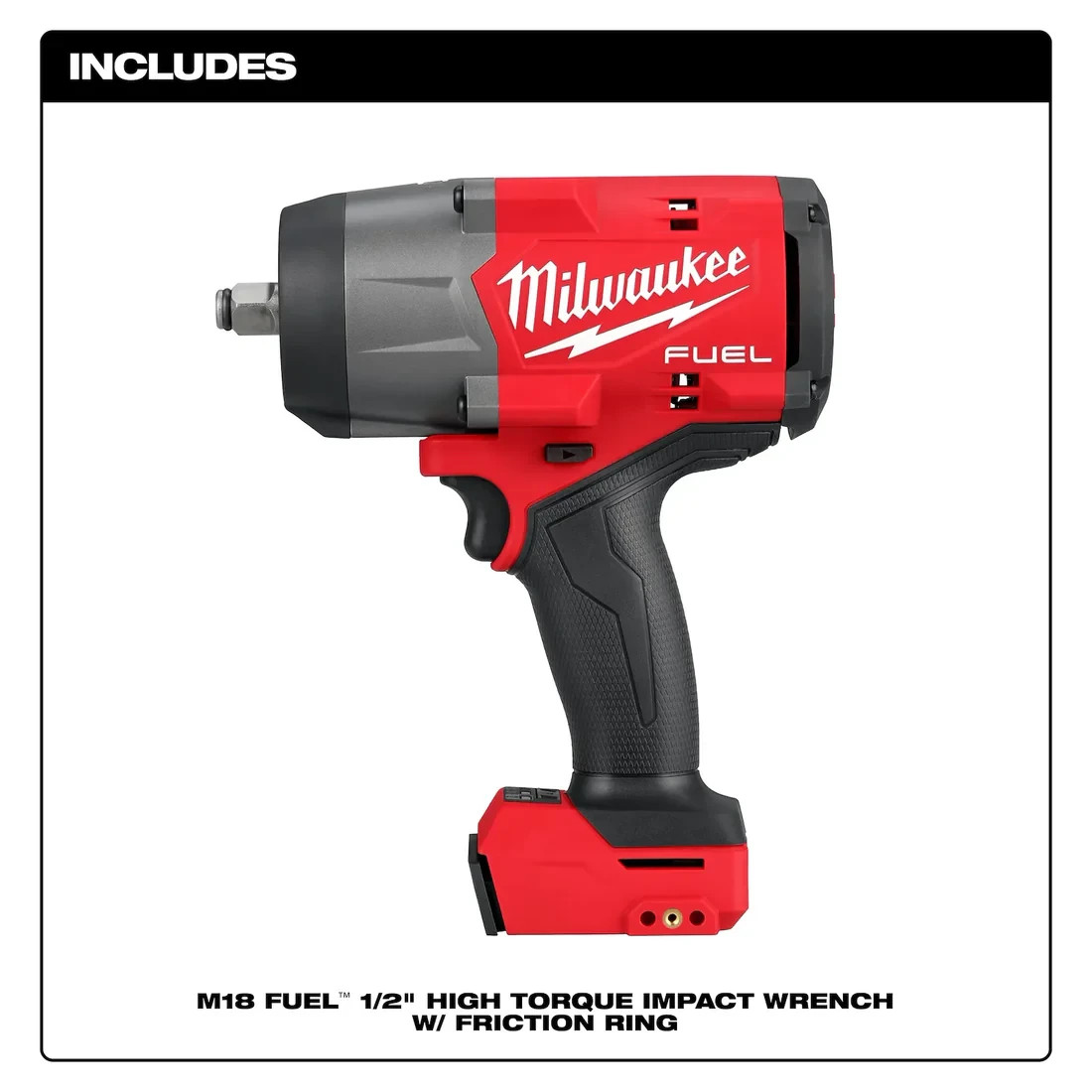 Milwaukee 2967-20 M18 FUEL™ 1/2″ High Torque Impact Wrench + FREE Battery