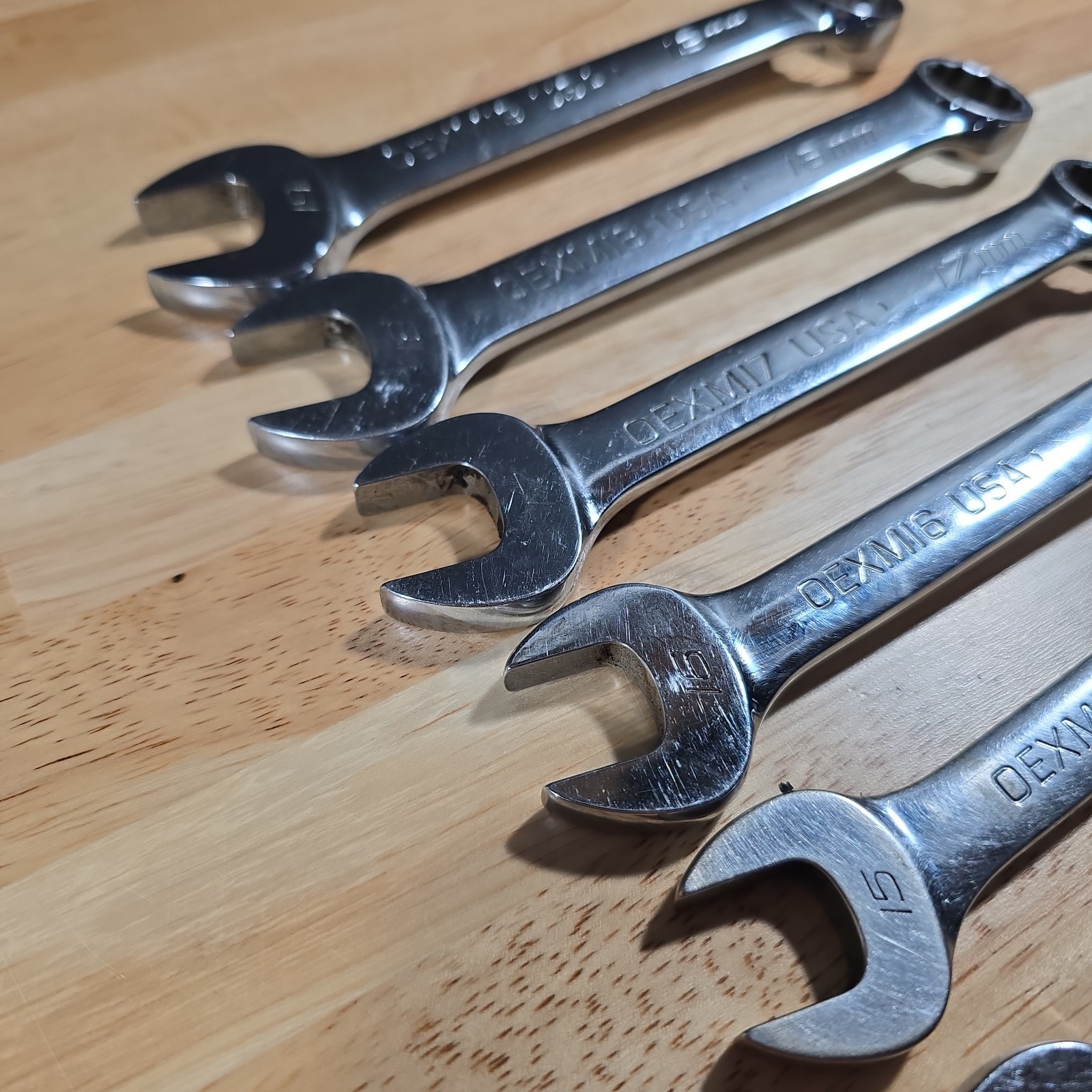 Snap On 10 pc 12 Point Metric Short Combination Wrench Set 10mm – 19mm