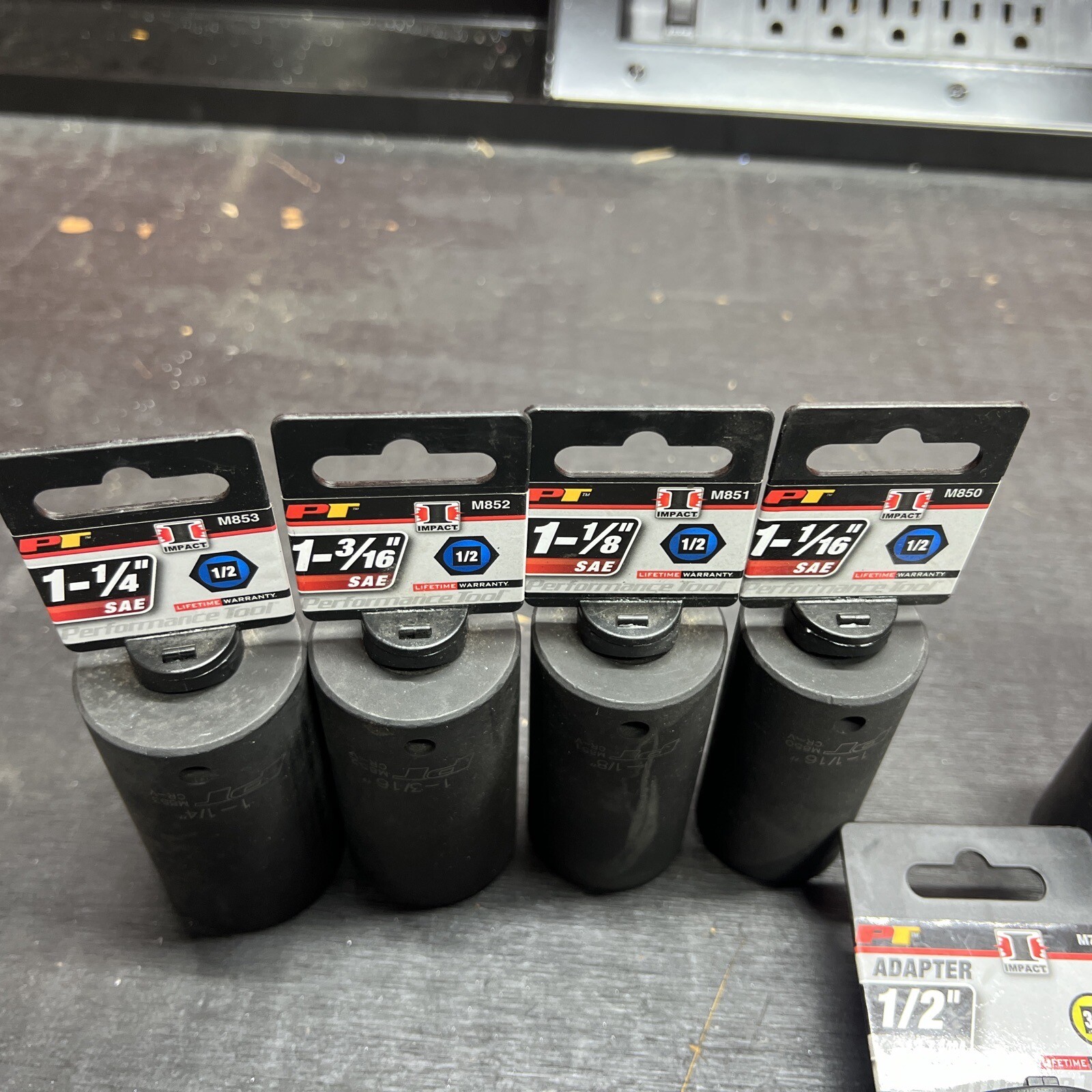 Performance Tool 1/2″ Impact Socket Set 30mm- 36mm 1 1/4- 1 1/16