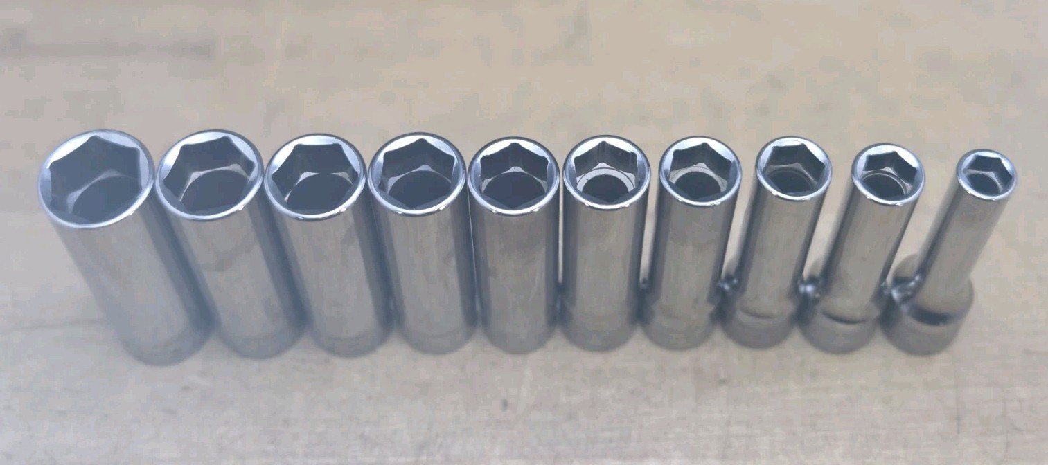 New Snap On 310TSM – 1/2″ Drive 10Pc Metric Deep 6 Pt Chrome Socket Set