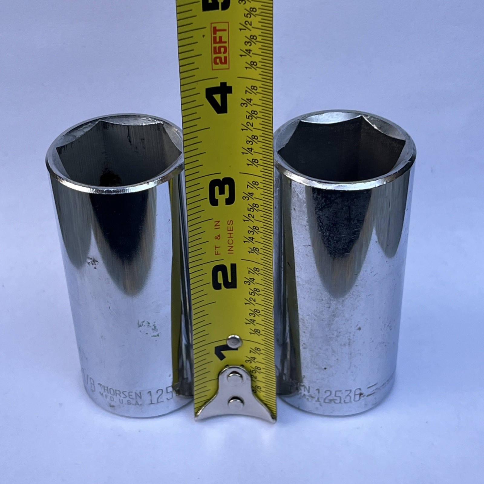 2 VTG Thorsen Extended 1-1/8” – 1/2” Square Drive 6 Point Socket SAE #12536 USA