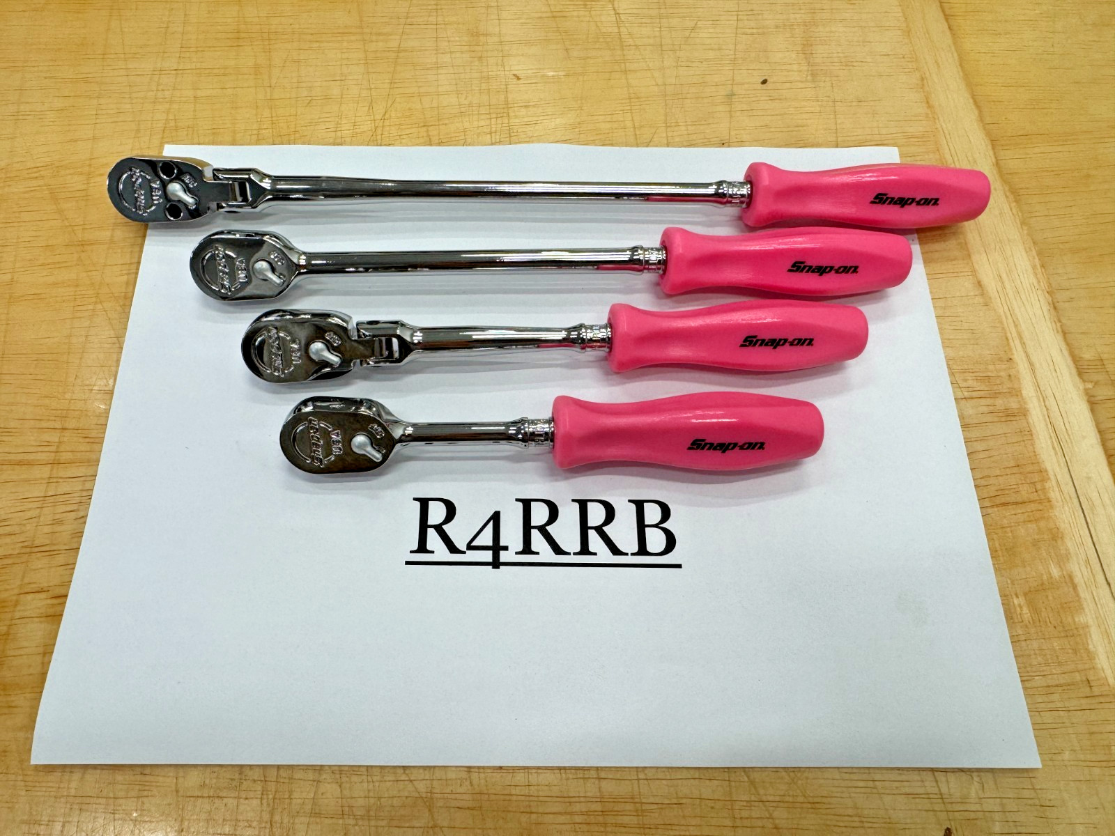 Snap-on Tools USA NEW GUY MARTIN PINK 4pc 1/4″ Drive Assorted Ratchet Set RARE