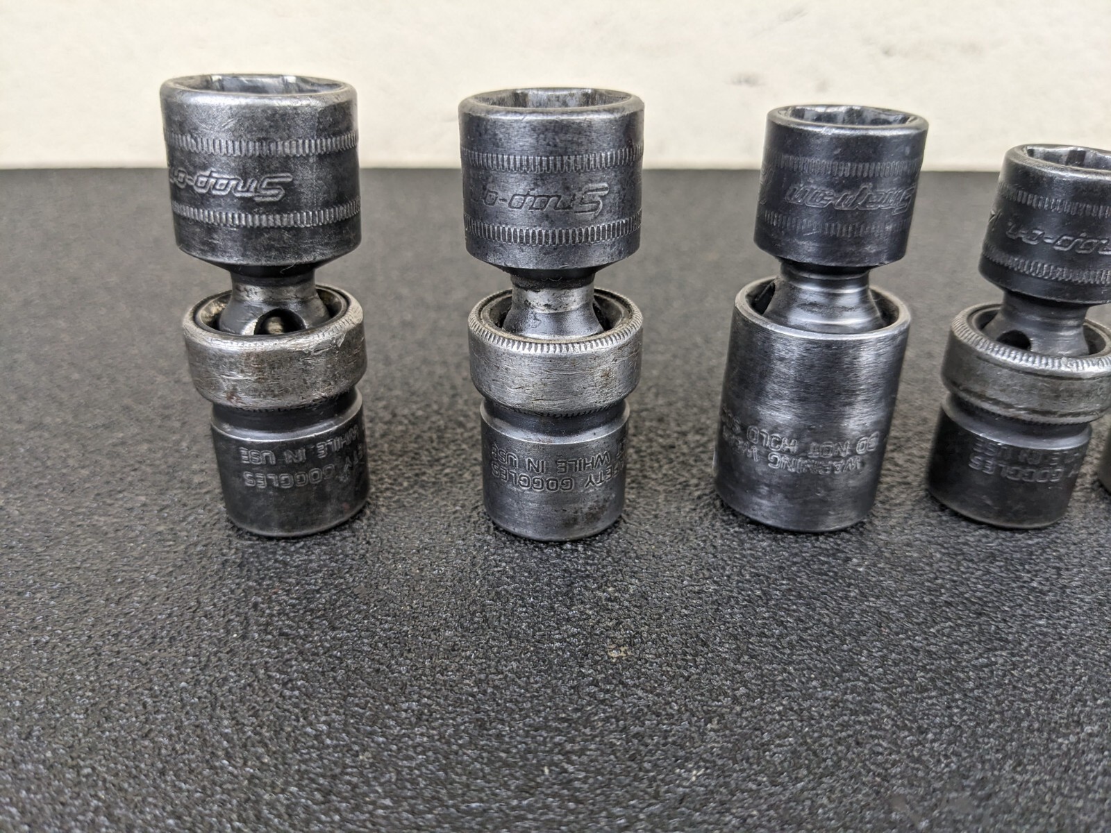 #bj185 Snap On Tools 207IPFM 3/8″ Drive METRIC IMPACT 6-point Swivel Socket Set