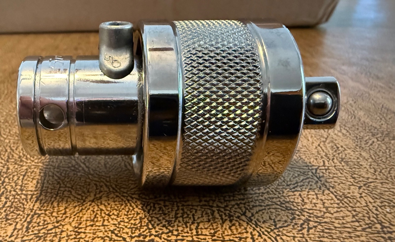 Snap-on Tools 1/2″ drive Knurled Chrome Socket Wrench Ratchet Adaptor S77A NEW