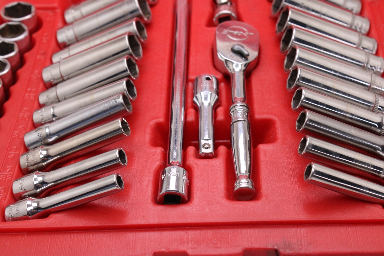 Snap-on 144TMPB 44 Piece 1/4″ Drive 6-Point Metric/ SAE General Service Set USA