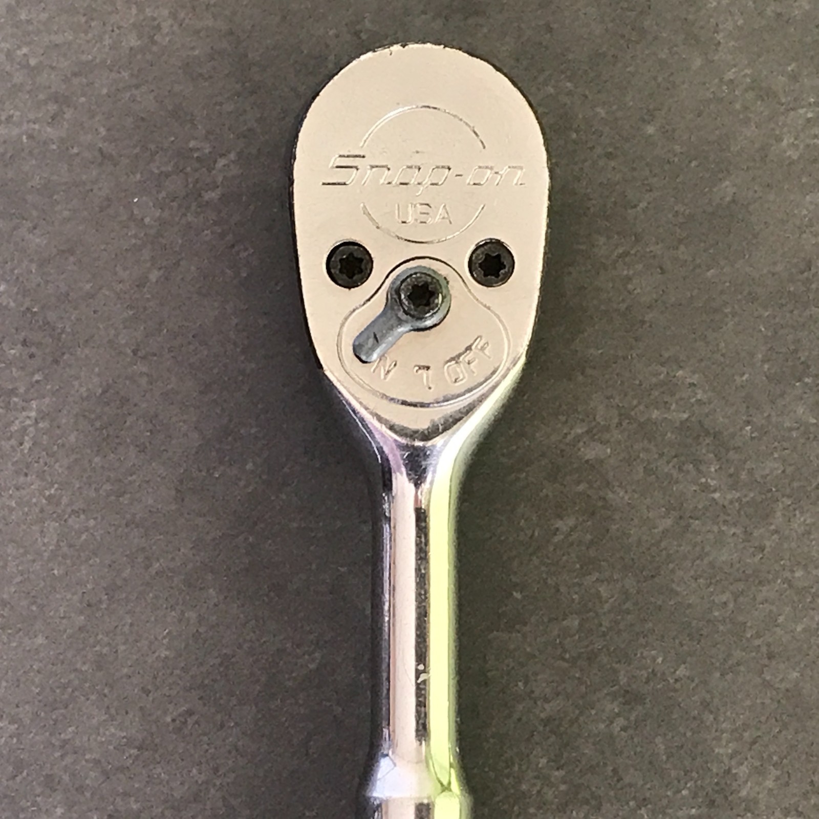 Snap-on TM830 1/4″ Drive Short Handle Chrome Ratchet 4.5″ Made in USA Vintage