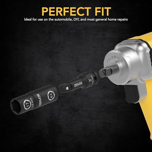 Lug Nut Impact Socket Set, 1/2-Inch Drive | Innovative 8-in-4 Flip Socket LX-110