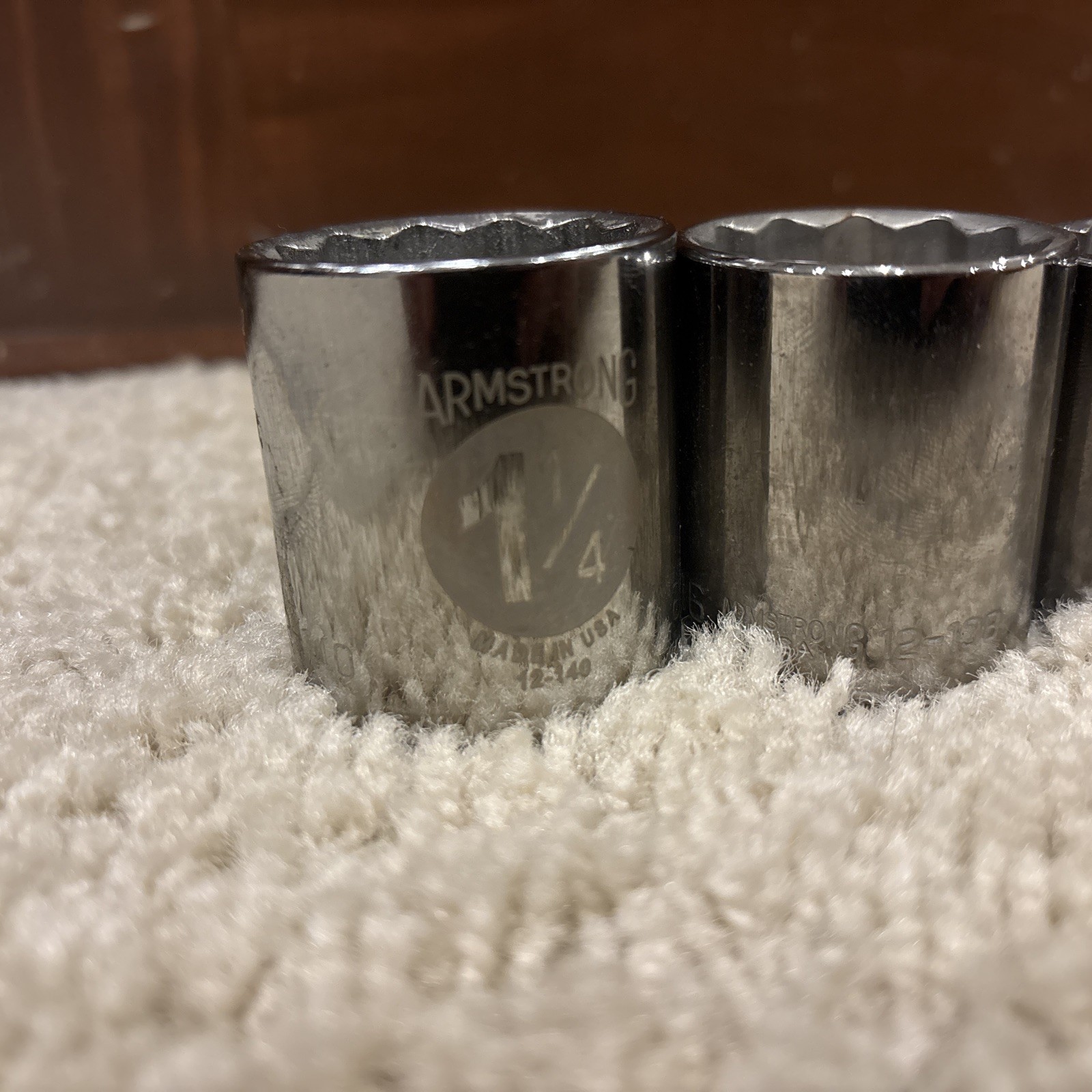 Armstrong 12 Point 1/2″ Drive 15 Piece Socket Set 3/8” to 1-1/4” Made in USA