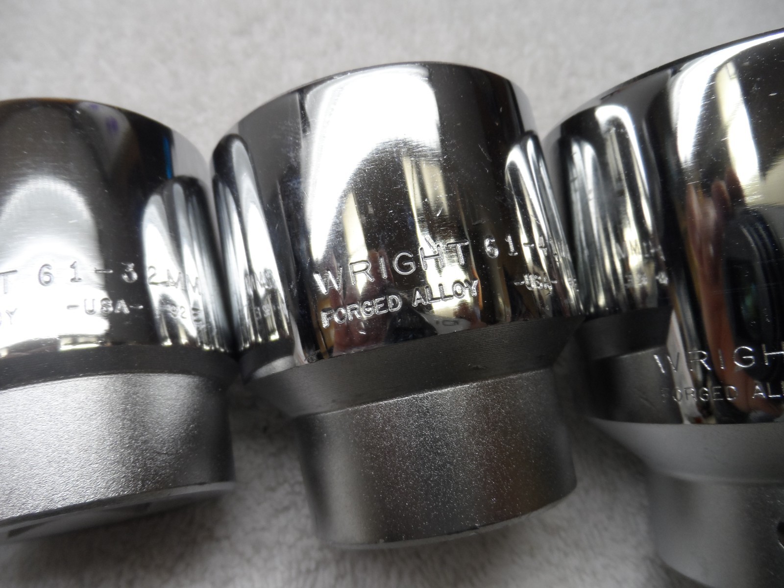 Wright 3/4″ Drive Metric MM 12 pt USA Socket Set, 24, 32, 41, 50, 55 mm – 5 pcs