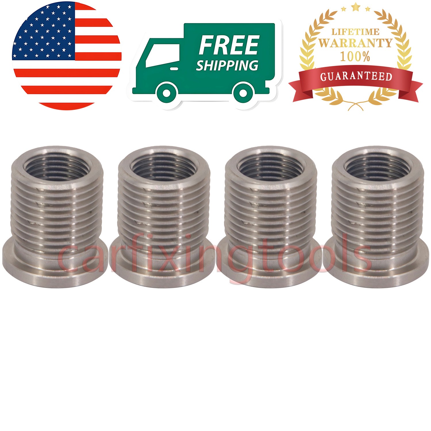 CAL389-100 14mm 4x Spark Plug Port Inserts For Ford Triton 4. 6L 5. 4L 6. 8 V-10