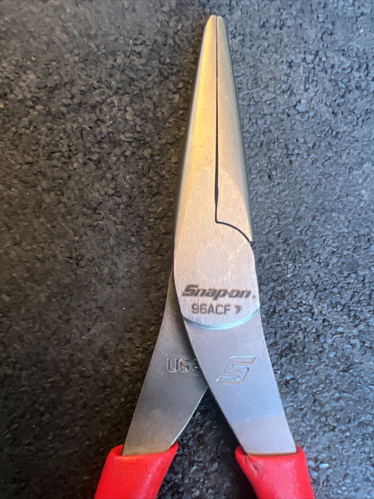 For Snap-On 96acf 8″ talon grip needle nose pliers red New Red