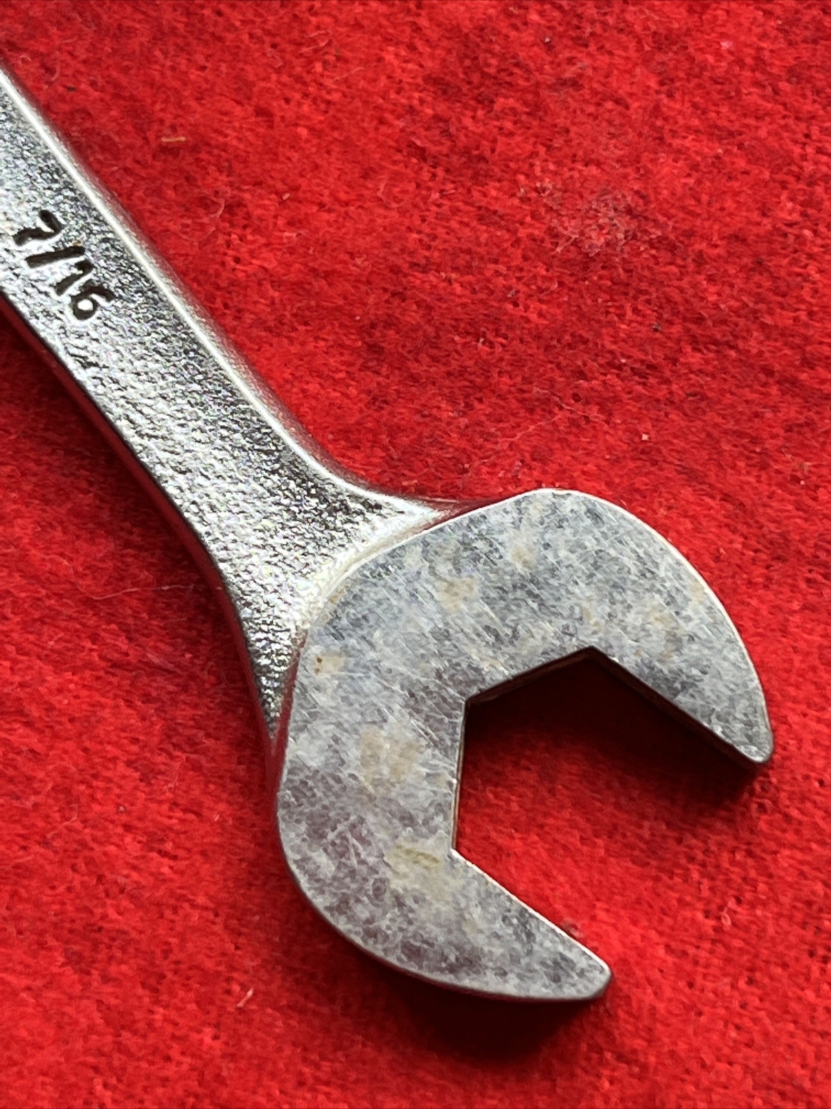 VINTAGE WRIGHT 1314 DOUBLE OPEN-END WRENCH 3/8″ X 7/16″ – USA (t48)