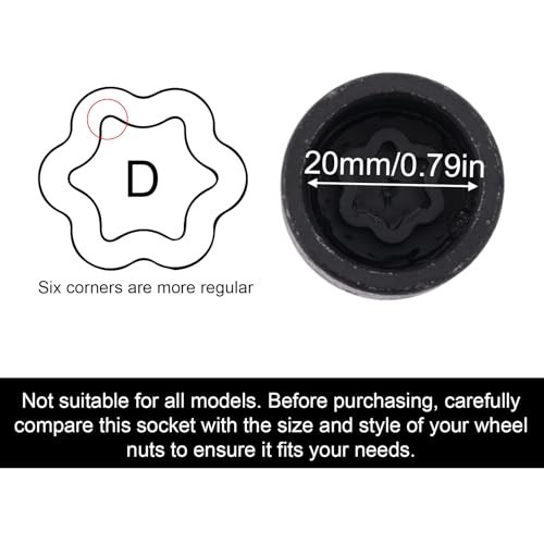 Anti-Theft Wheel Locking Nut Removal Tool – Special Steel Lug Nut Key & Socket R