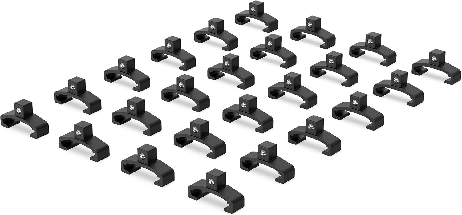 Black Spring-Loaded Ball Bearing Socket Clips – 24-Pack 1/4-Inch – Compatible