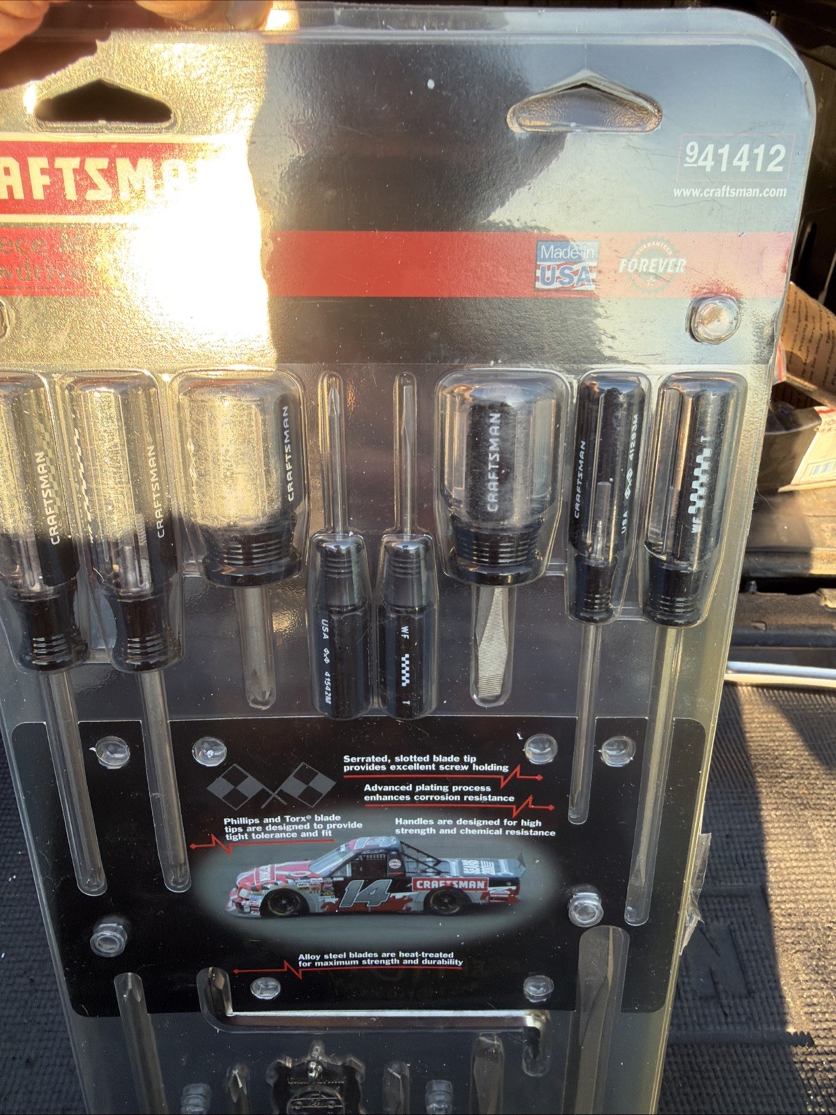 **RARE** Sears Craftsman USA NOS 16pc Motorsports NASCAR Screwdriver Set 41412 5