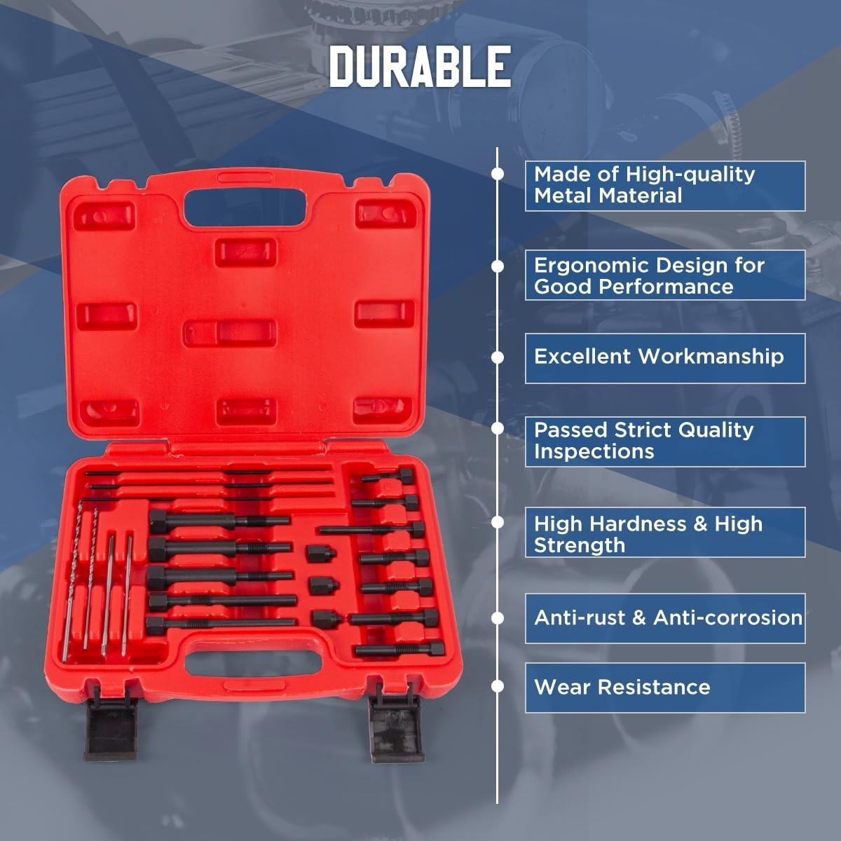 22PCS Glow Plug Removal Tool Kit – High Hardness M8 & M10 Extraction Tools, Easy