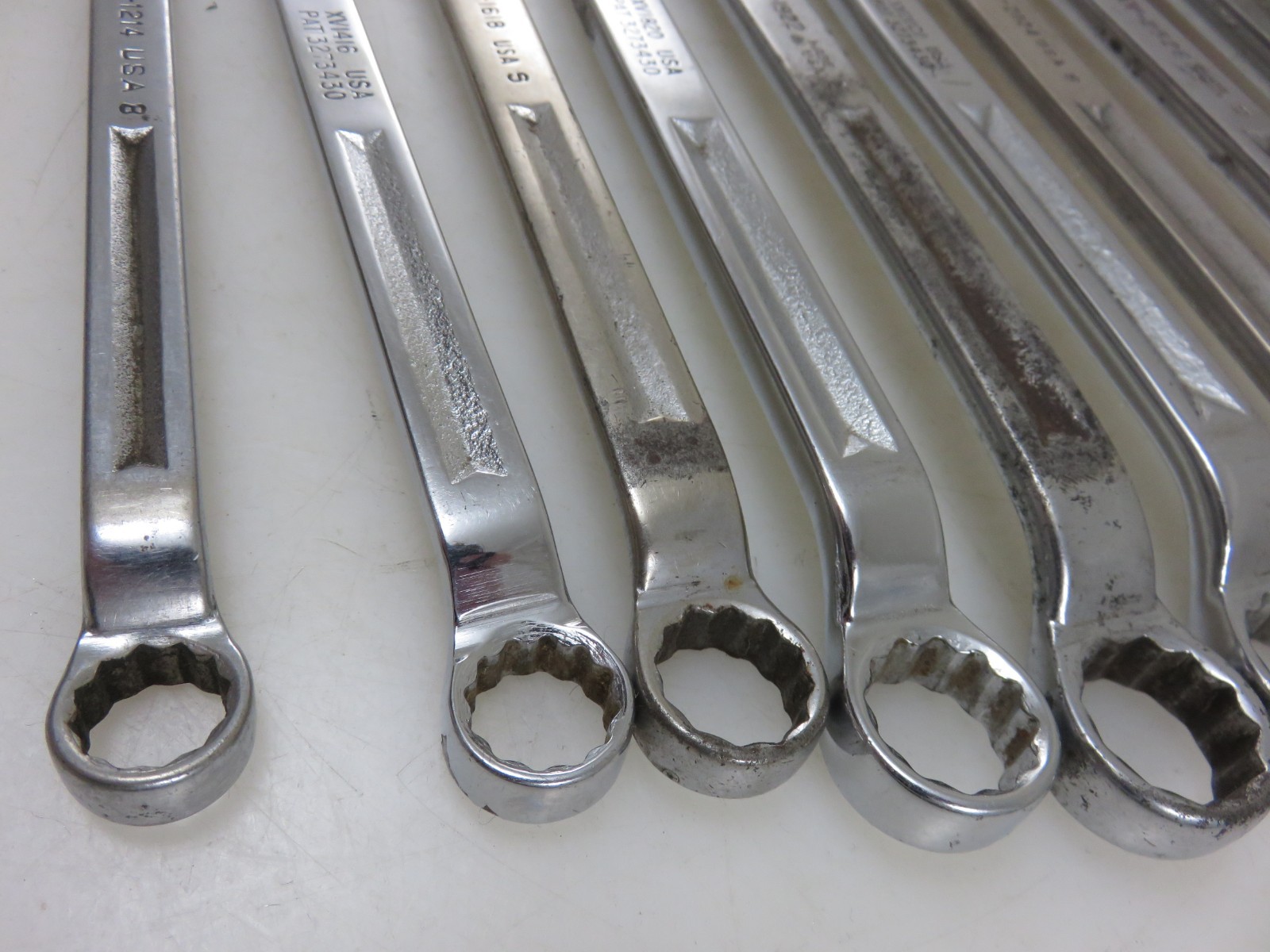 Snap-On XV Series Offset Box End Wrench 10pc Set 3/8″-1 1/4″ *NOT ALL SIZES*