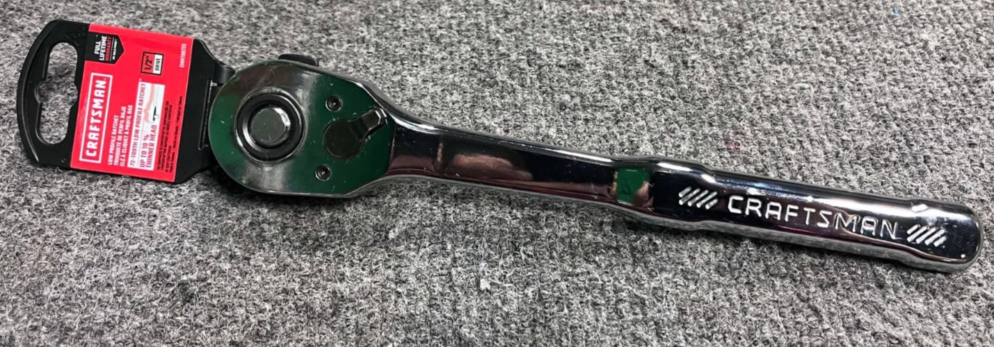 Craftsman CMMT86723 1/2″ Dr Low Profile 72 Tooth Full Polish Ratchet New