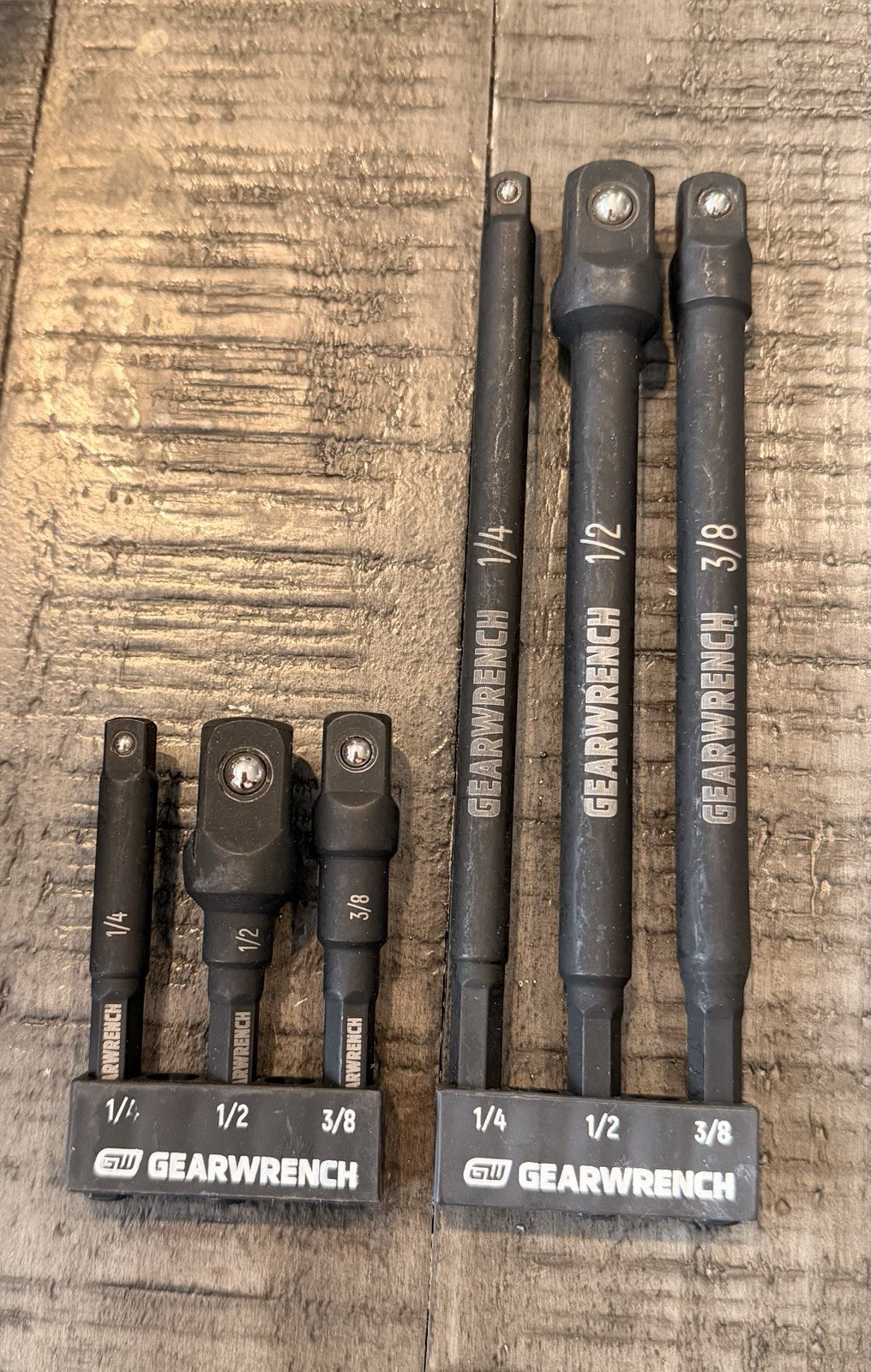 GEARWRENCH 6 Pc 1/4″ Drive Hex Shank Impact Socket extensions – One Size