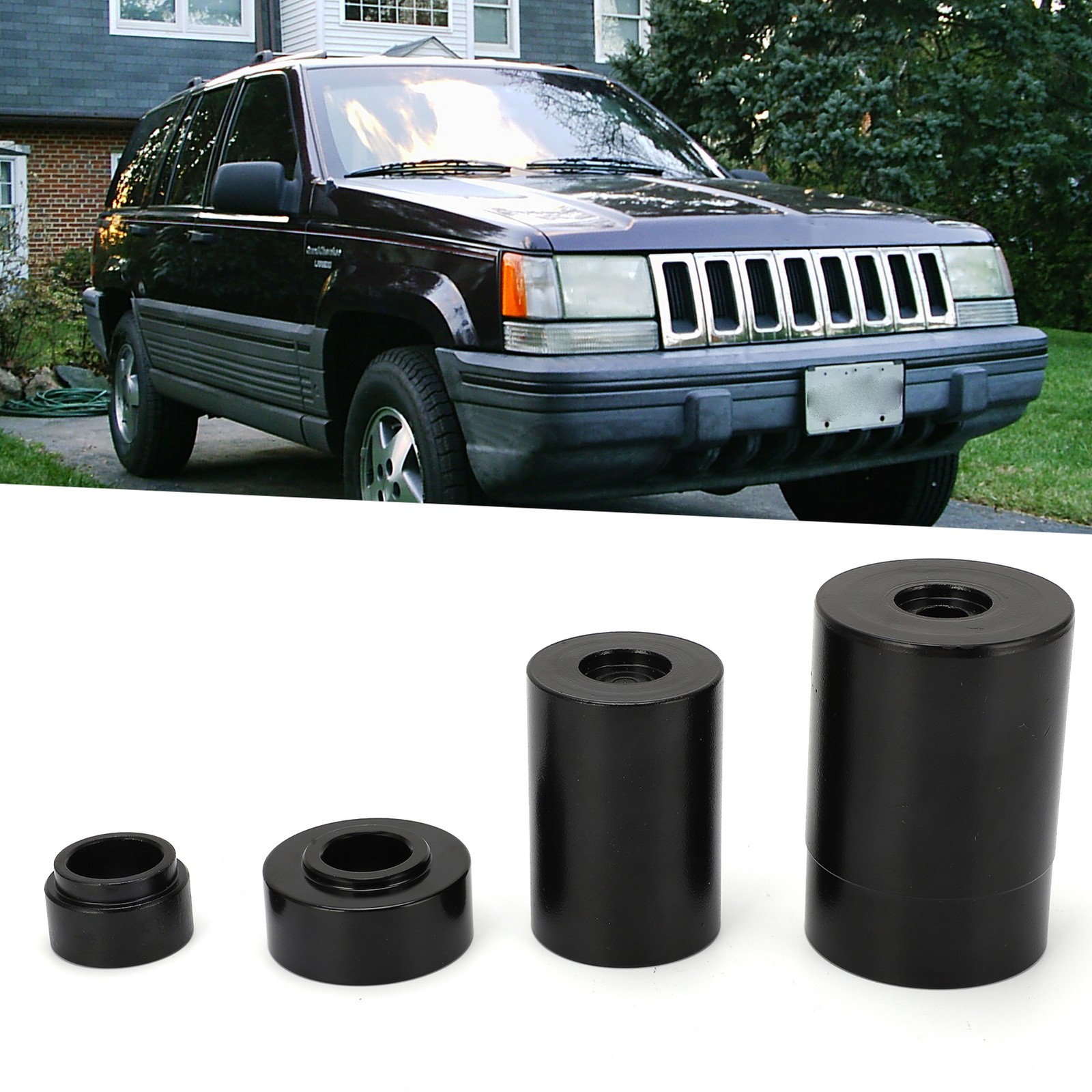 Car 4pcs Ball Joint Press Service Adapter Heavy Duty Carbon Steel For Grand