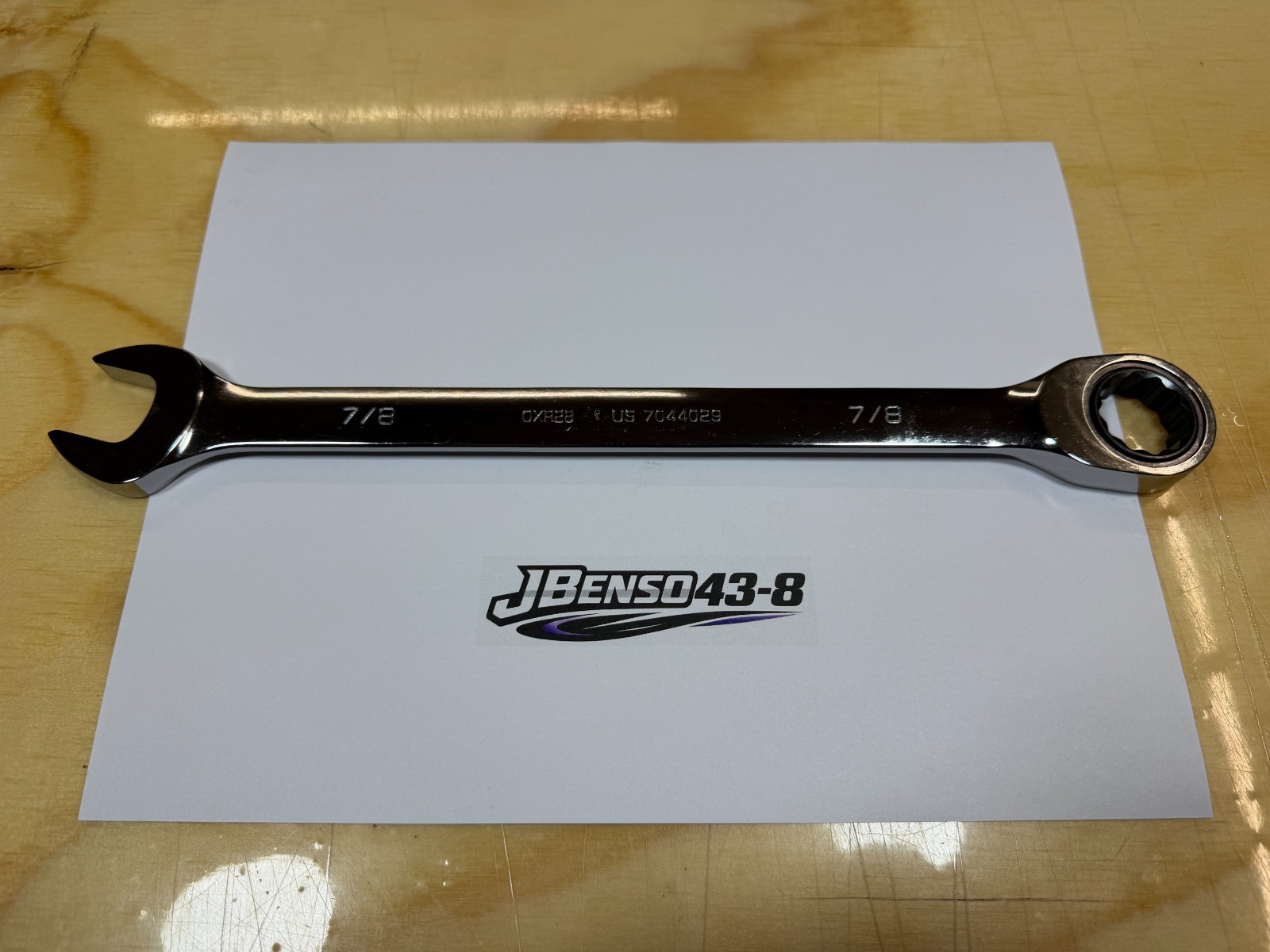 Snap-on Tools USA NEW 7/8″ SAE 0° Non-Reversing Ratcheting Combo Wrench OXR28