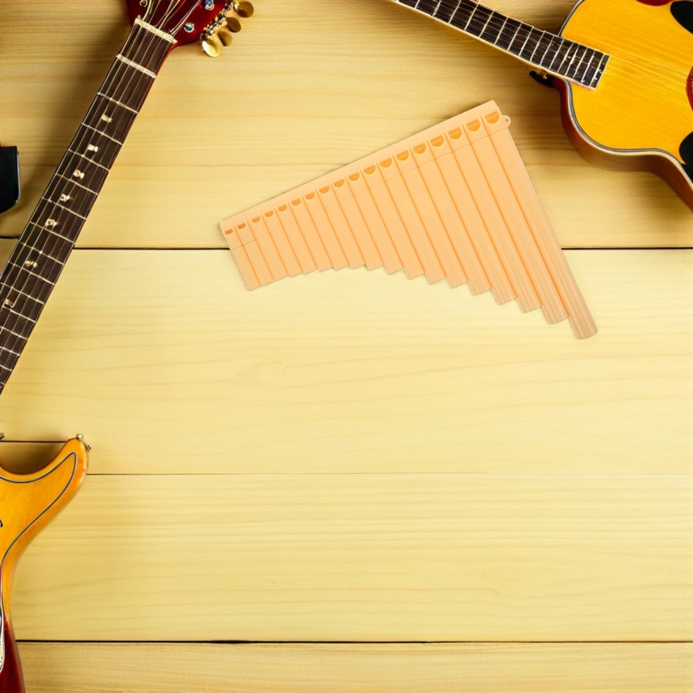 Handmade Yellow ABS Pan Flute for Students Durable Traditional Chinese Panpipe