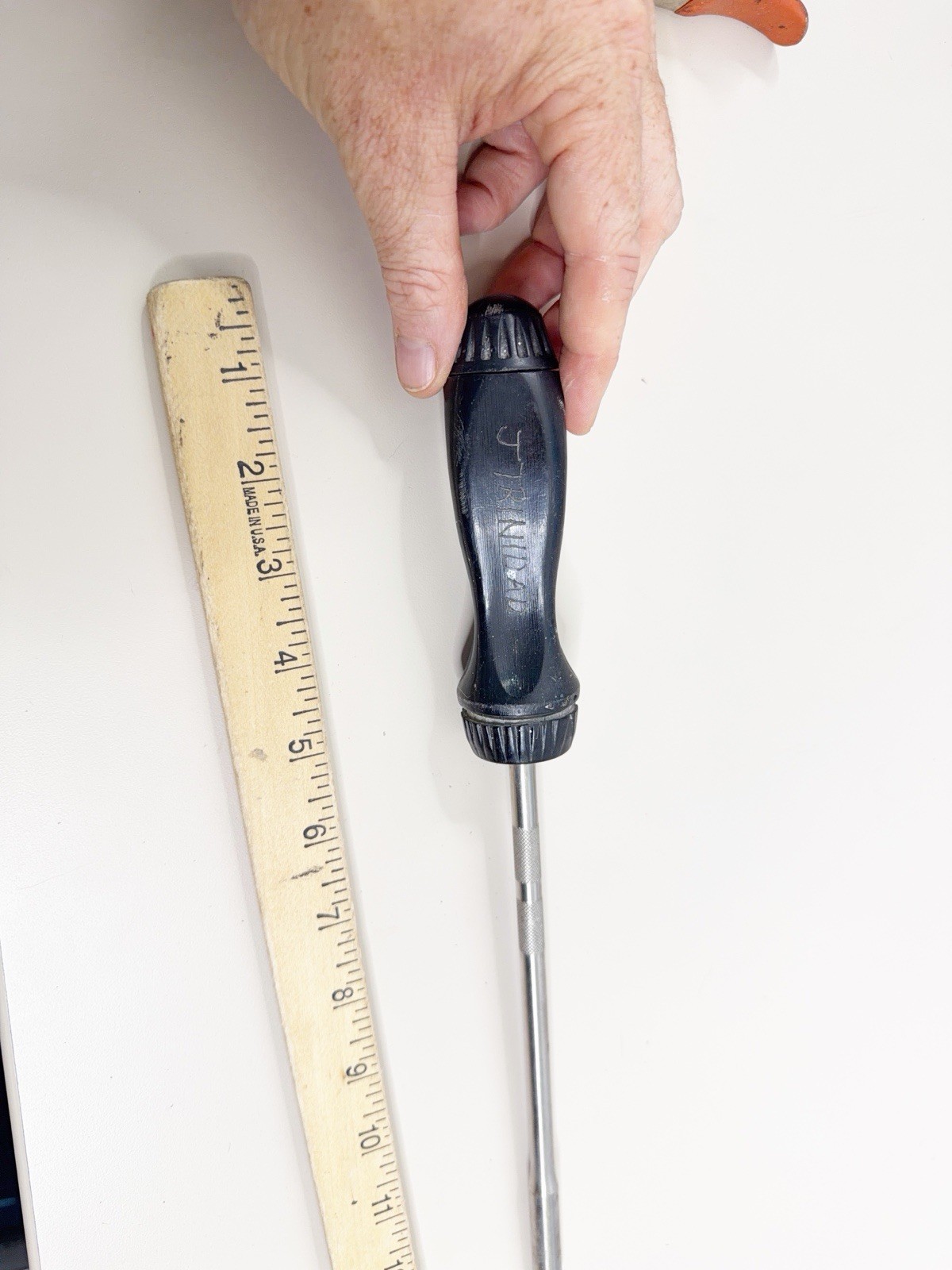 SNAP ON SSDMR8A 12-15/16″ Ratcheting Magnetic Long Black Screwdriver USA GUC