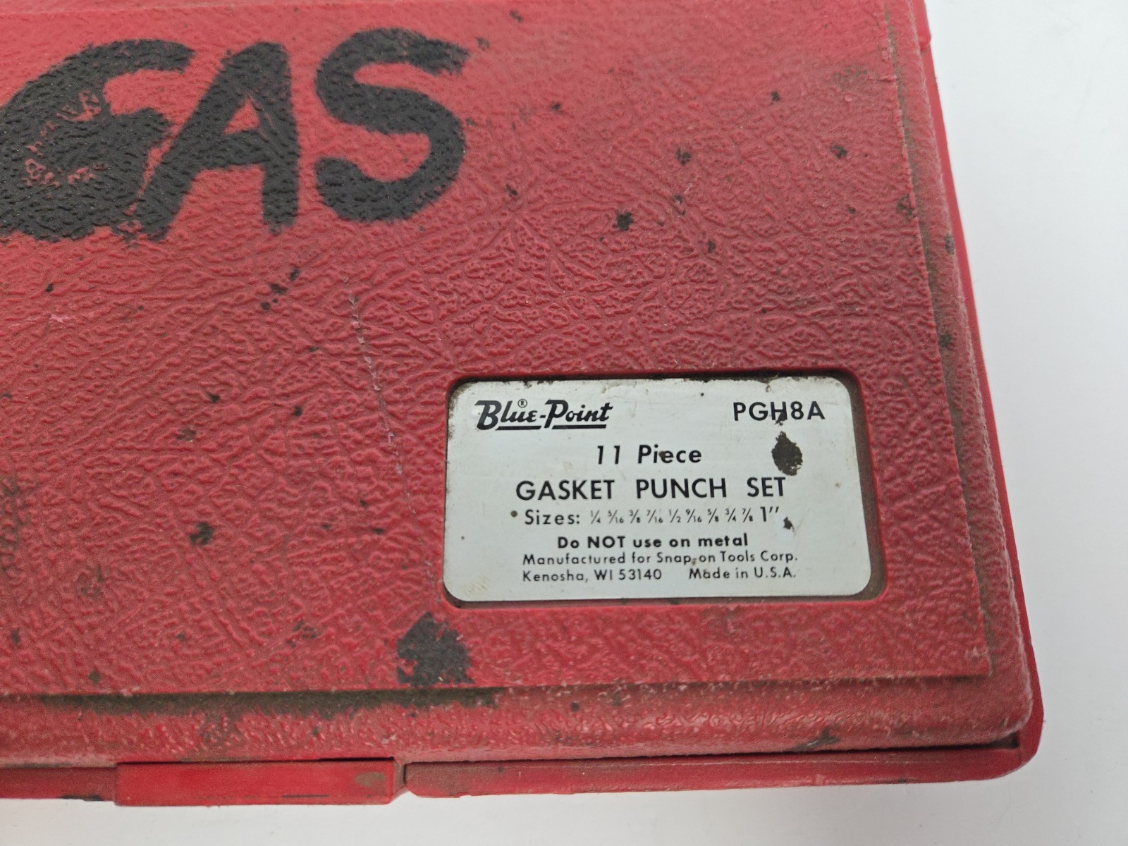 Blue Point Gasket Punch Set Great Conditon Hinge and Latch Intact Made In USA