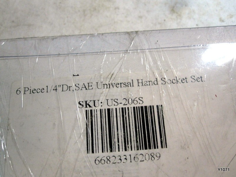 Genius Tools 6 Piece 1/4″Drive SAE Universal Hand Socket Set (12-Point) US-206S